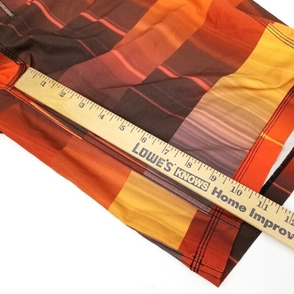 NEW Hurley Phantom Sunset Orange Red Flame Striped Surf Swim Board Shorts 36 Men - Picture 9 of 10